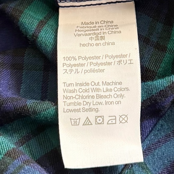 Crewcuts Girl’s XL (12-14) Blue and Green Plaid Gown - Picture 5 of 5